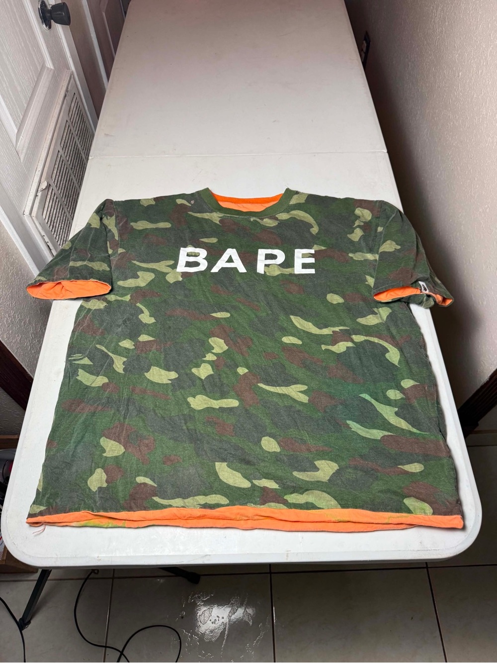 vintage A Bathing Ape (BAPE)
Reversible Camouflage T-Shirt,